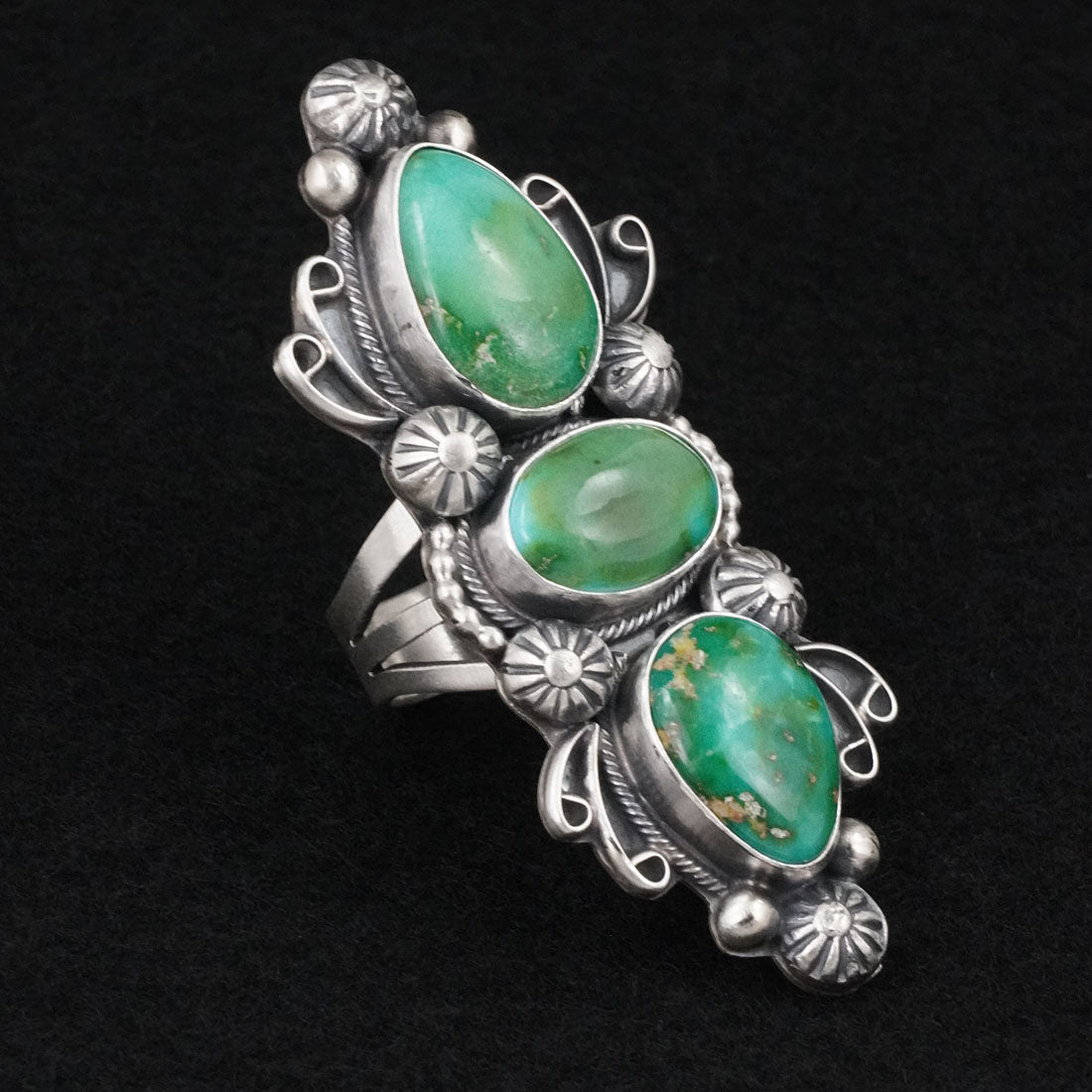 Kathleen Livingston Turquoise & Sterling Silver Ring Size 8