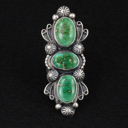 Kathleen Livingston Turquoise & Sterling Silver Ring Size 8