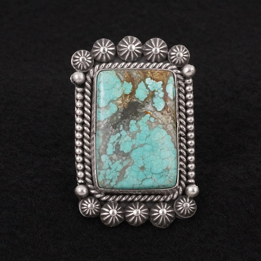 Michael Calladitto Turquoise & Sterling Silver Ring Size 7.5
