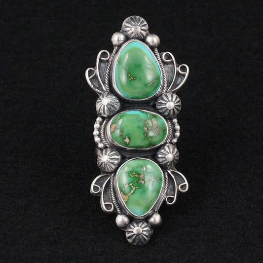 Kathleen Livingston Turquoise & Sterling Silver Ring Size 8.5