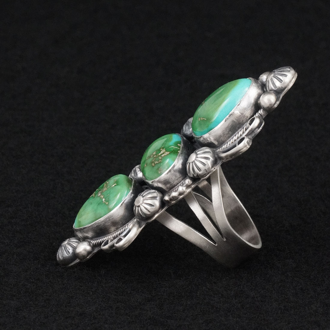 Kathleen Livingston Turquoise & Sterling Silver Ring Size 8.5