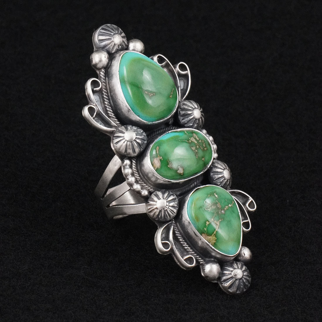 Kathleen Livingston Turquoise & Sterling Silver Ring Size 8.5
