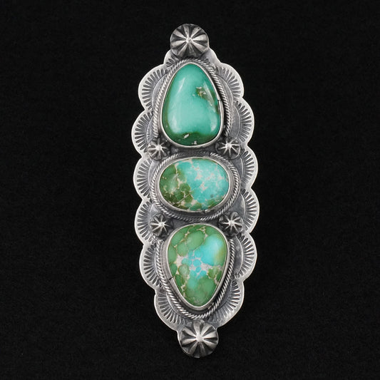 Bobby Johnson Turquoise & Sterling Silver Ring Size 6.5