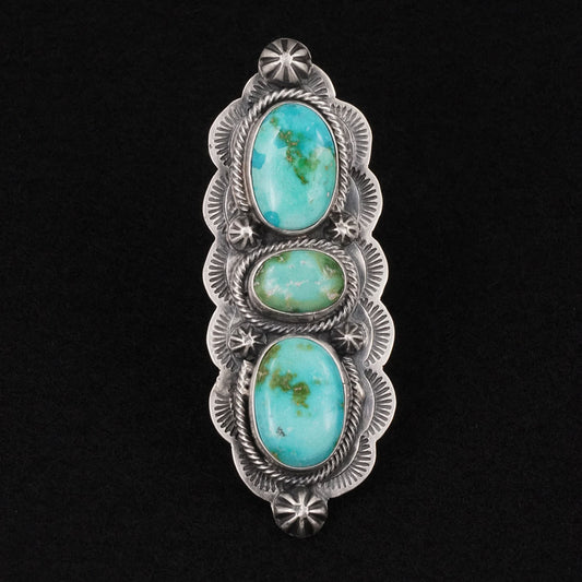 Bobby Johnson Turquoise & Sterling Silver Ring Size 7