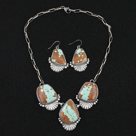 Paul Livingston Turquoise & Sterling Silver Necklace Set