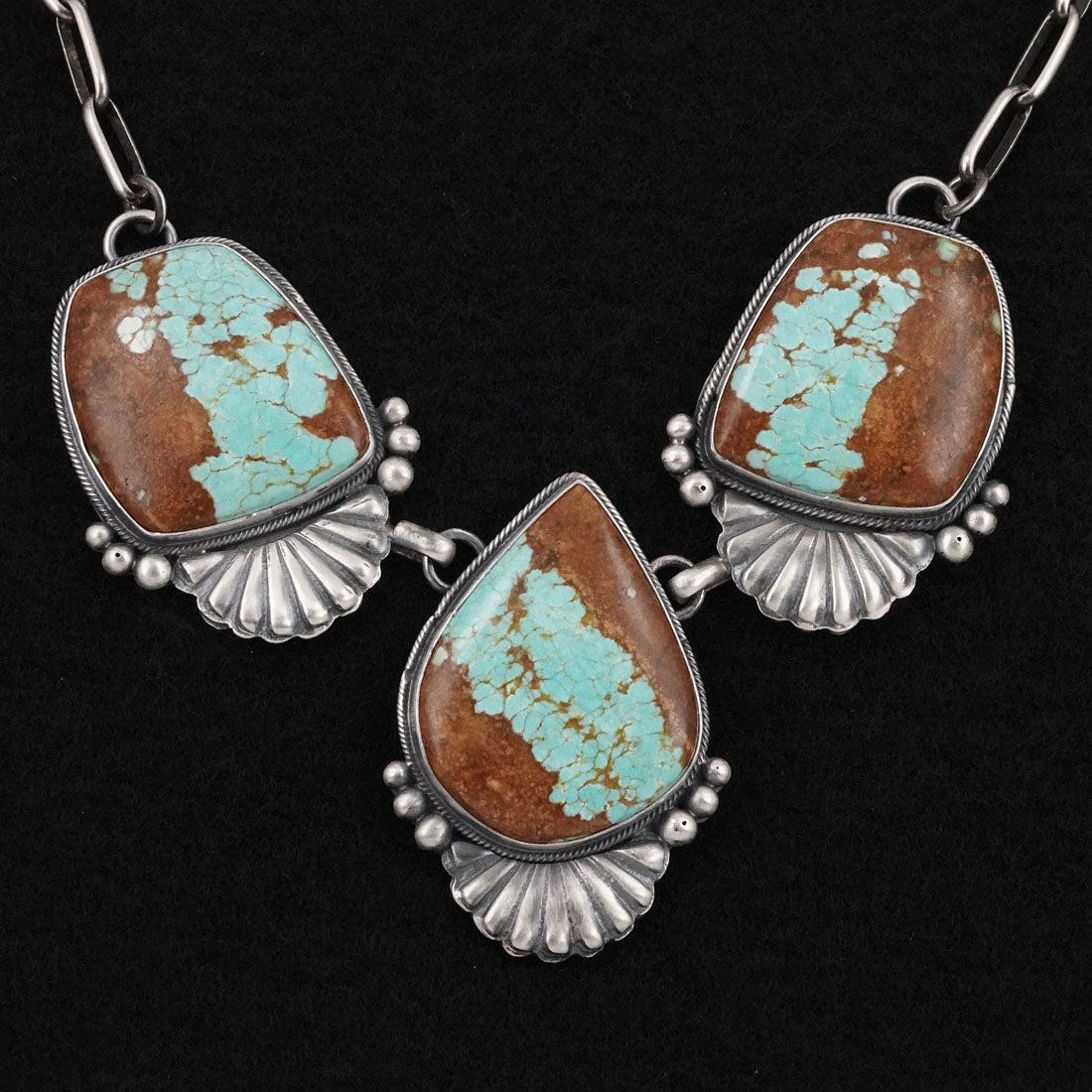 Paul Livingston Turquoise & Sterling Silver Necklace Set