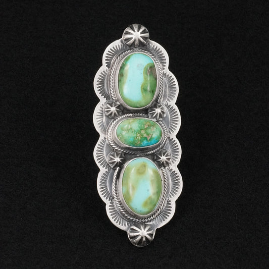 Bobby Johnson Turquoise & Sterling Silver Ring Size 7
