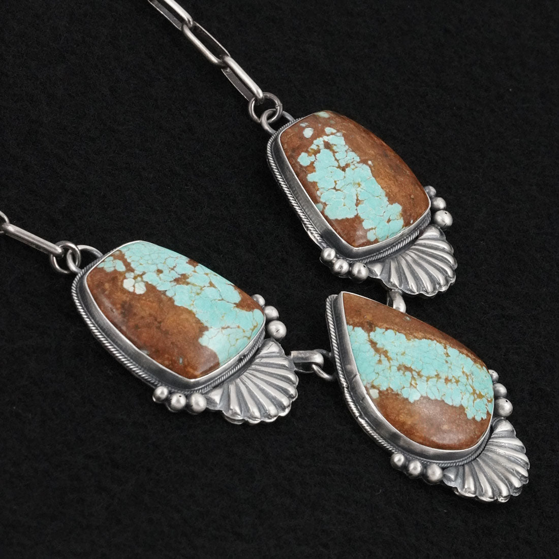 Paul Livingston Turquoise & Sterling Silver Necklace Set