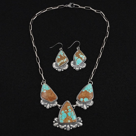 Paul Livingston Turquoise & Sterling Silver Necklace Set