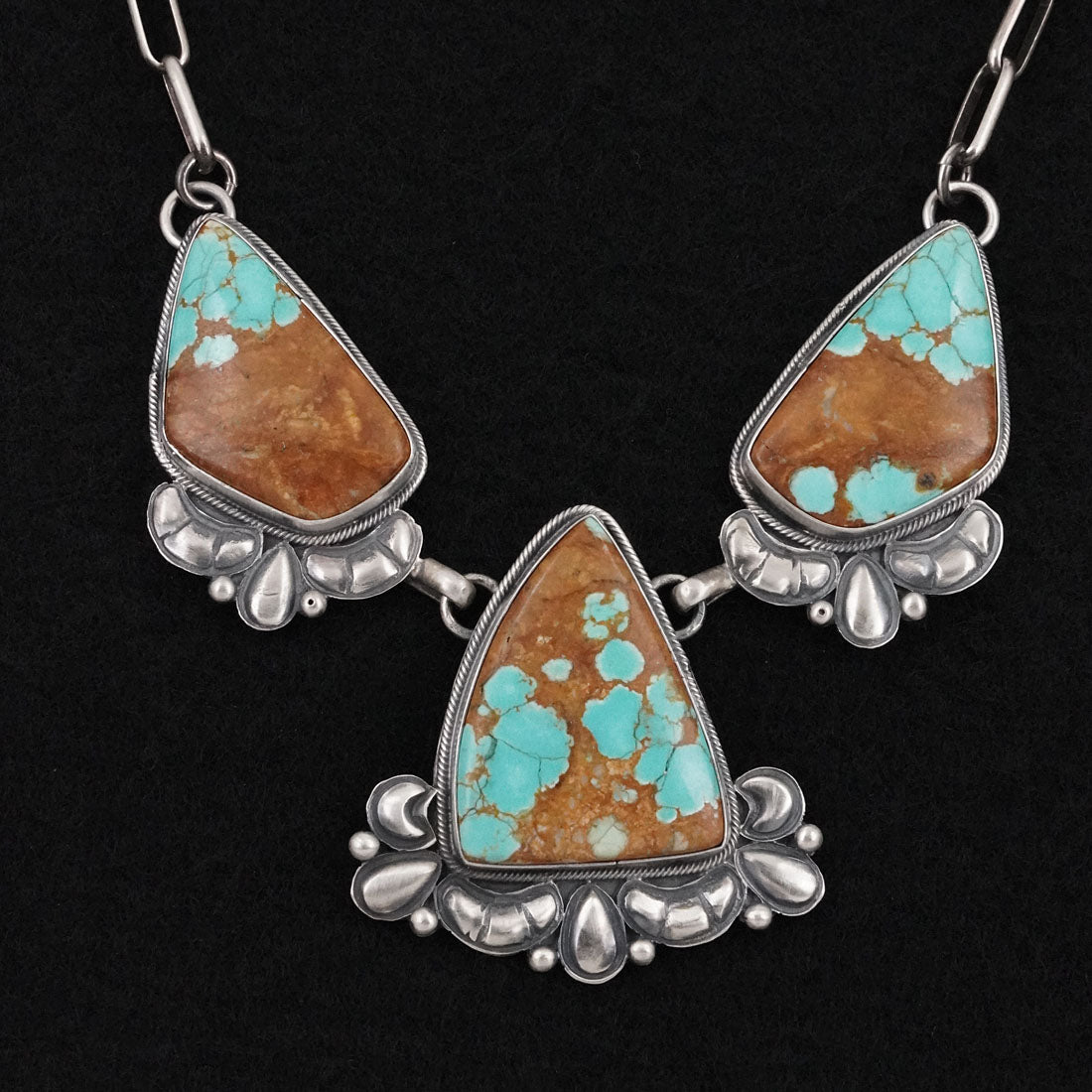 Paul Livingston Turquoise & Sterling Silver Necklace Set