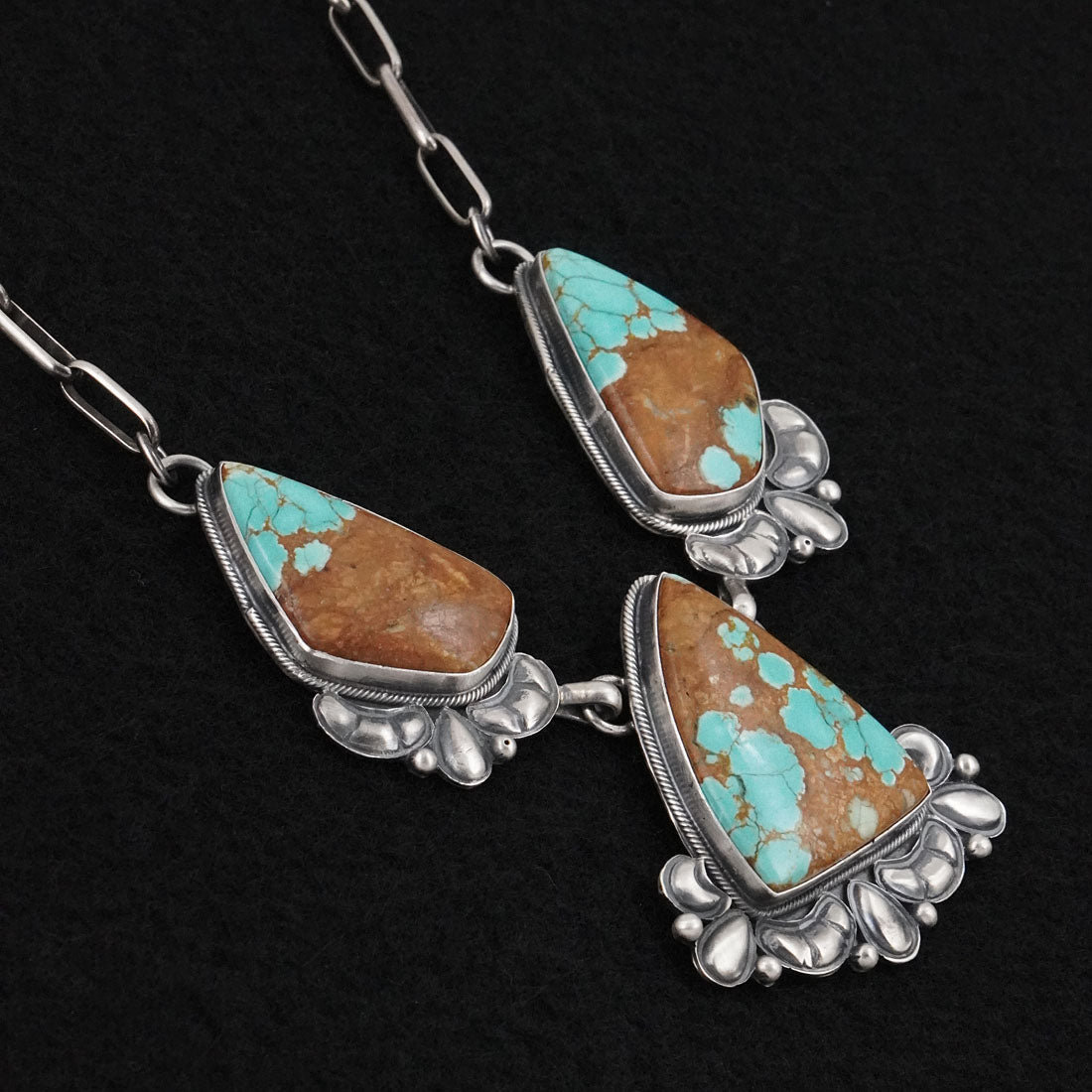 Paul Livingston Turquoise & Sterling Silver Necklace Set