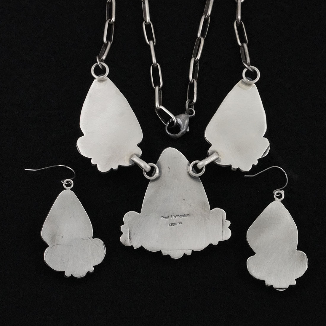 Paul Livingston Turquoise & Sterling Silver Necklace Set