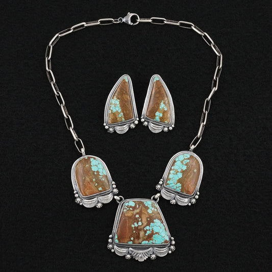 Darrin Livingston Turquoise & Sterling Silver Necklace Set