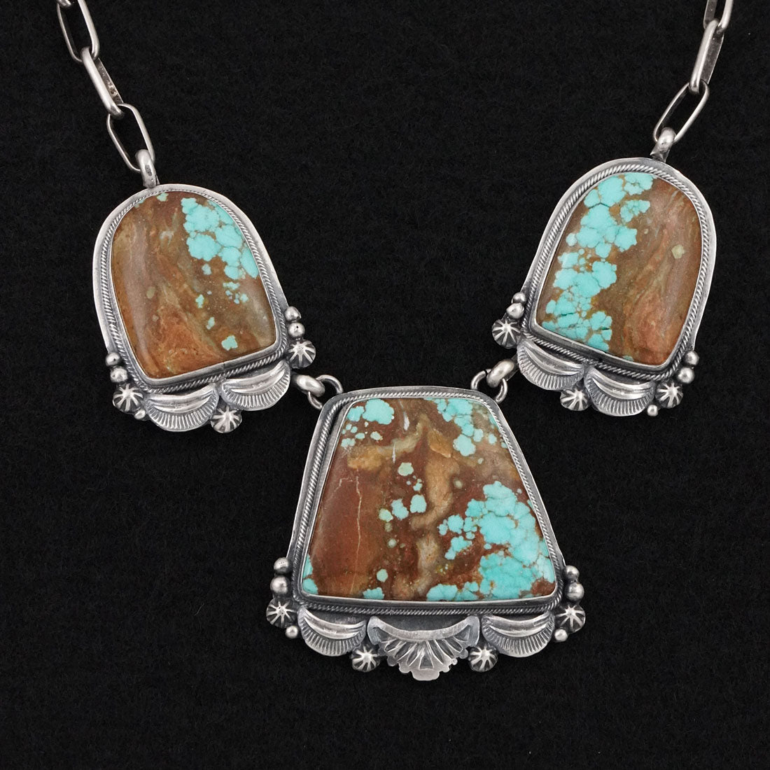 Darrin Livingston Turquoise & Sterling Silver Necklace Set