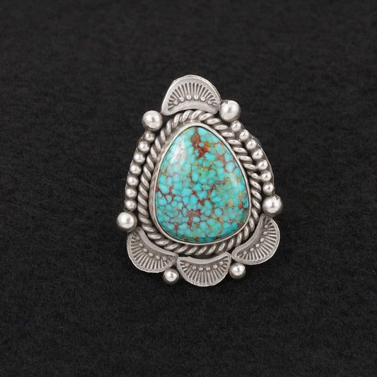 Michael Calladitto Turquoise & Sterling Silver Ring Size 9
