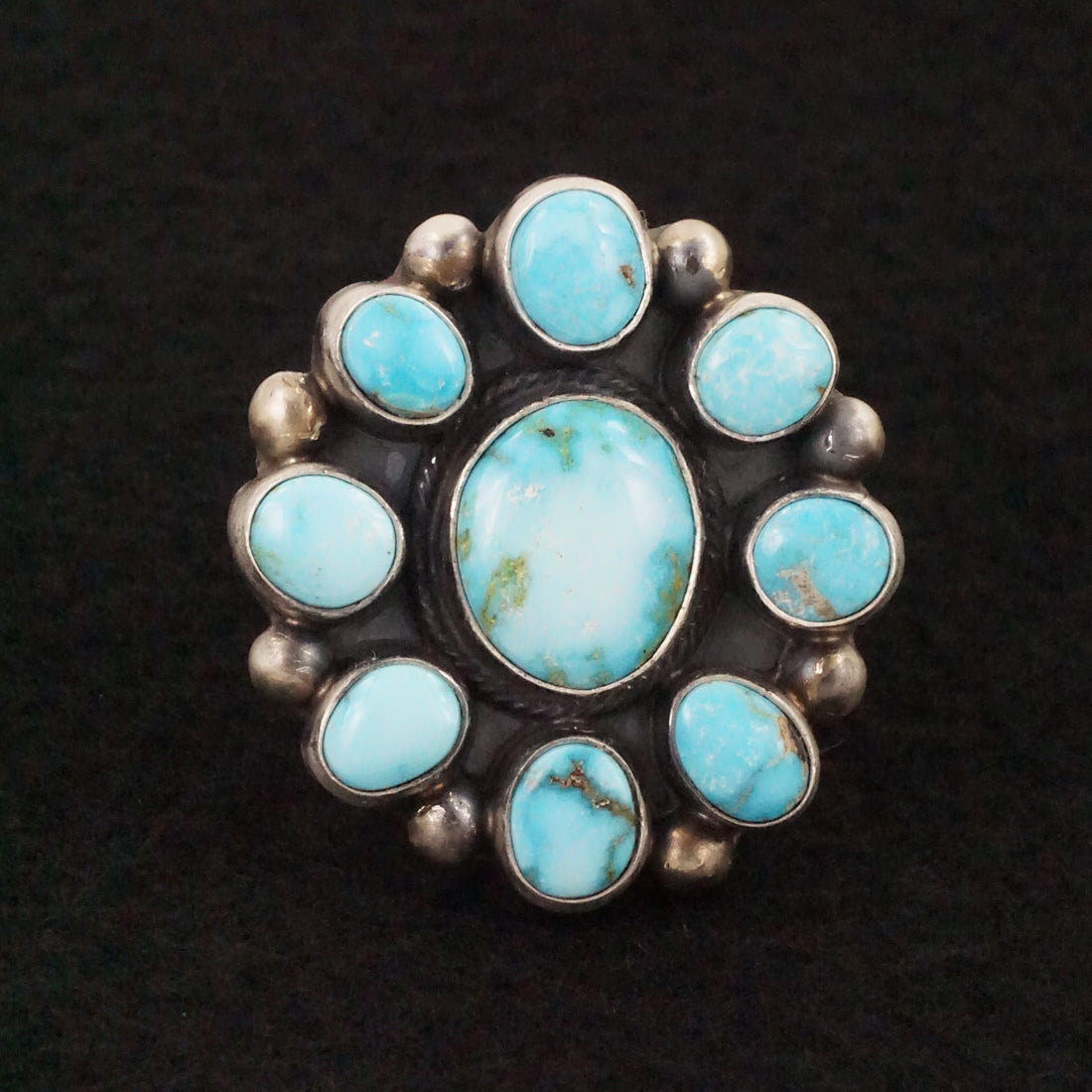 Kathleen Livingston Turquoise & Sterling Silver Ring Size 8.5