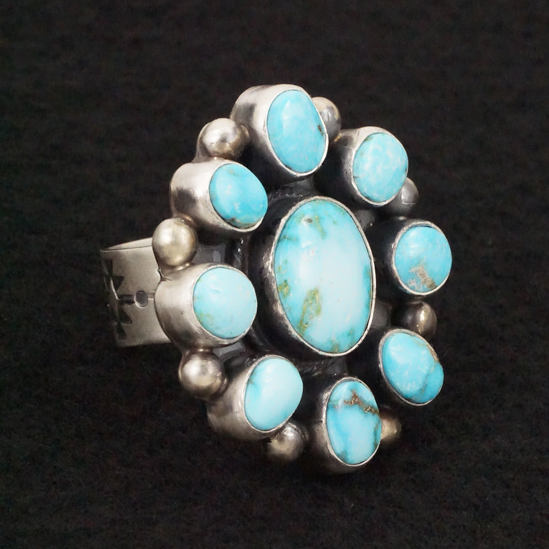 Kathleen Livingston Turquoise & Sterling Silver Ring Size 8.5