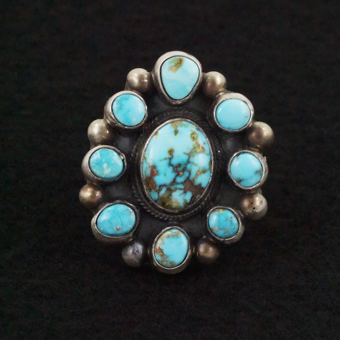 Kathleen Livingston Turquoise & Sterling Silver Ring Size 8