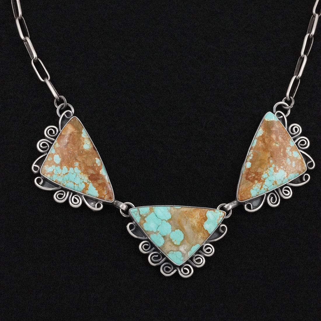 Paul Livingston Turquoise & Sterling Silver Necklace Set