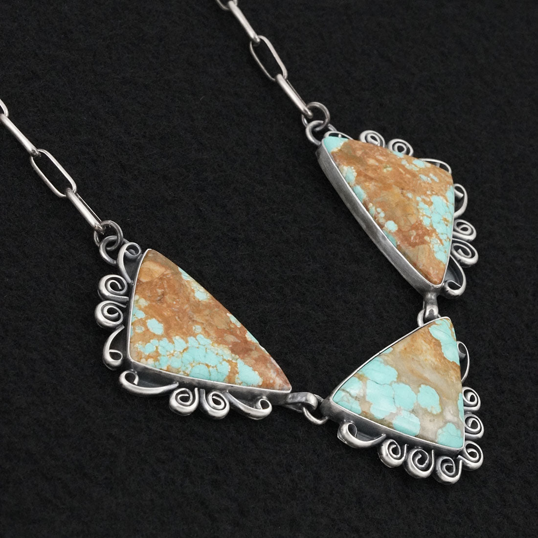 Paul Livingston Turquoise & Sterling Silver Necklace Set