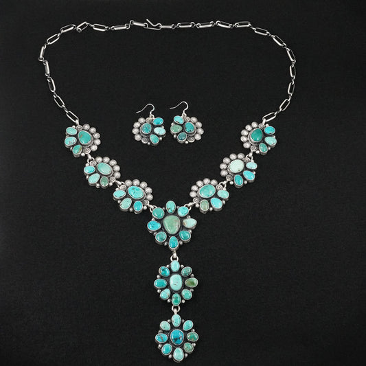 Rosita Calladitto Turquoise & Sterling Silver Necklace Set