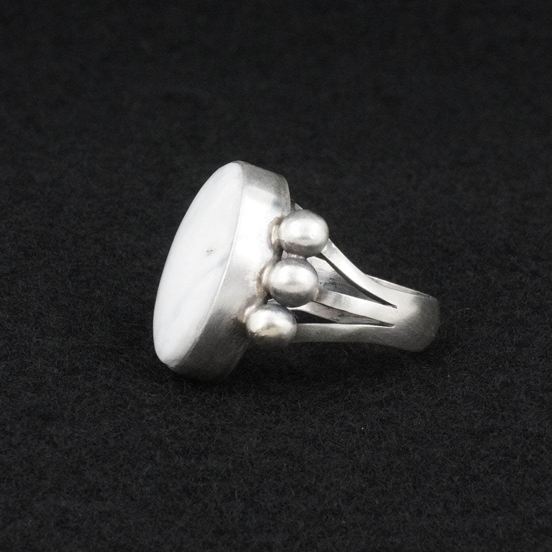 Kathleen Livingston White Buffalo & Sterling Silver Ring Size 8