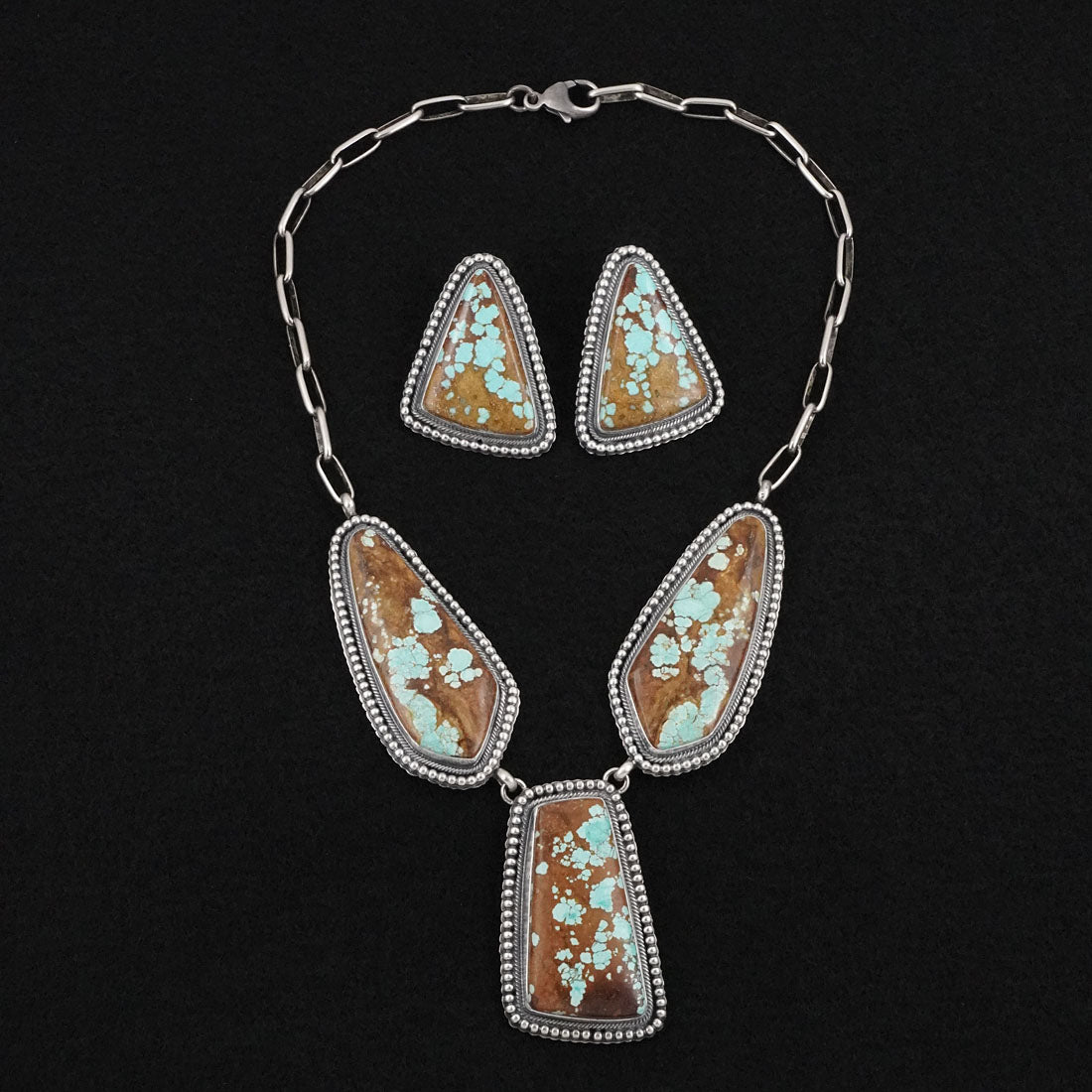 Darrin Livingston Turquoise & Sterling Silver Necklace Set