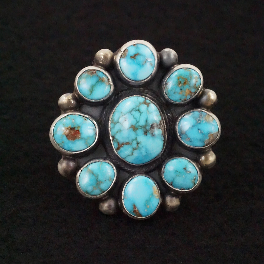 Kathleen Livingston Turquoise & Sterling Silver Ring Size 7.5