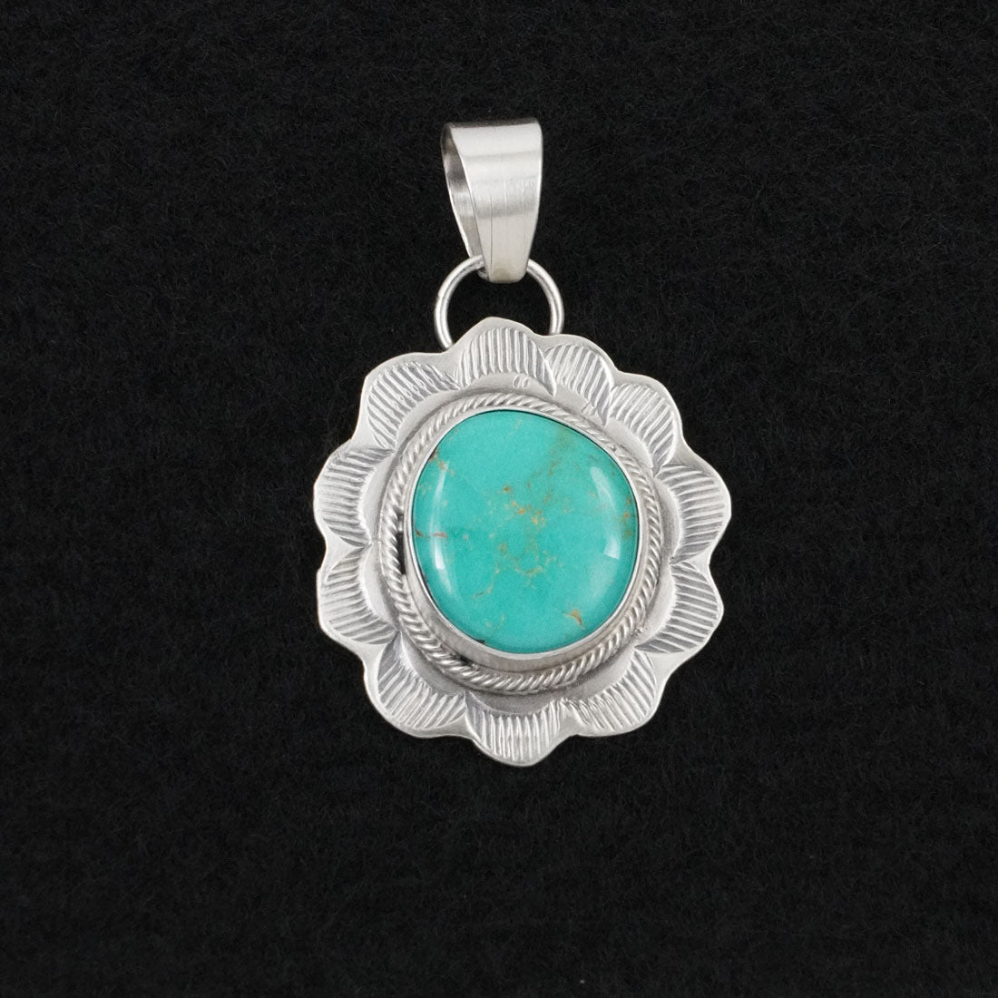 Cordell Platero Turquoise & Sterling Silver Pendant