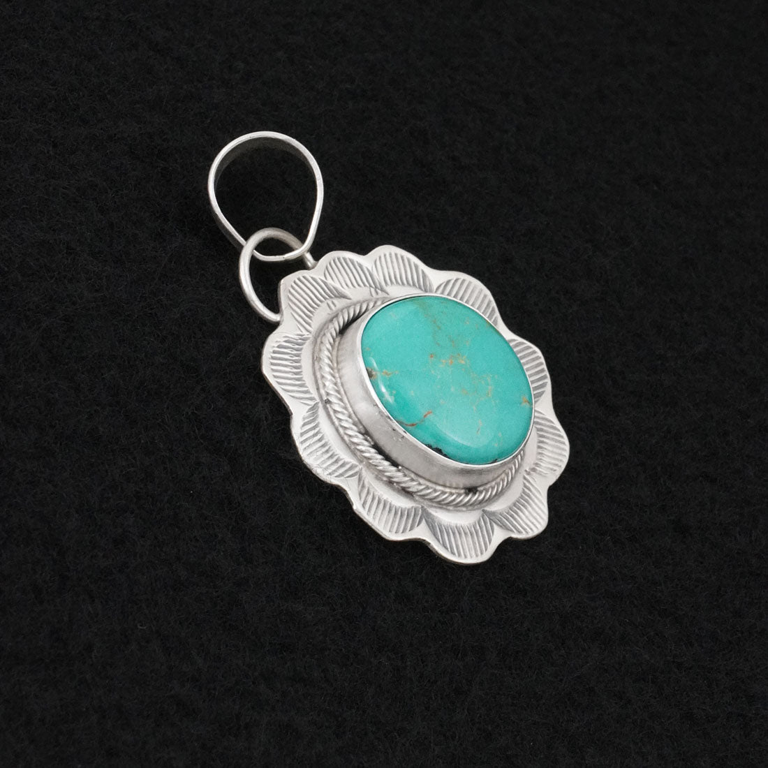 Cordell Platero Turquoise & Sterling Silver Pendant