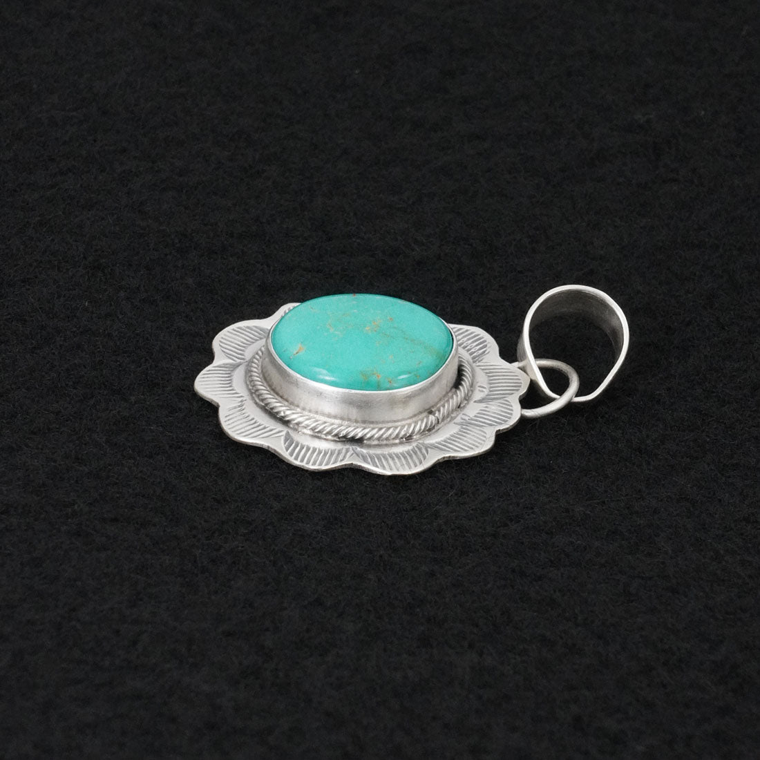 Cordell Platero Turquoise & Sterling Silver Pendant