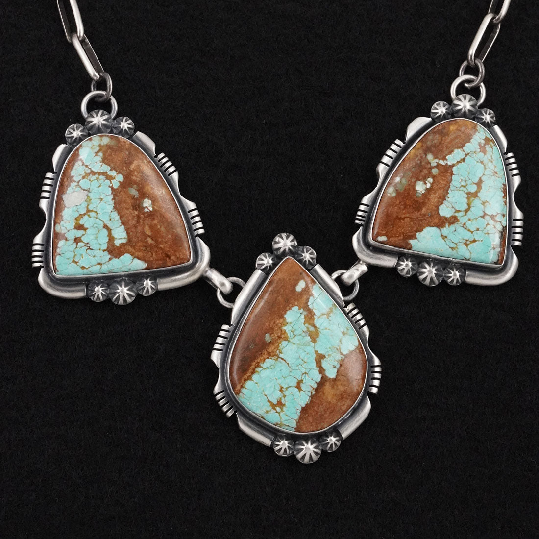 Paul Livingston Turquoise & Sterling Silver Necklace Set