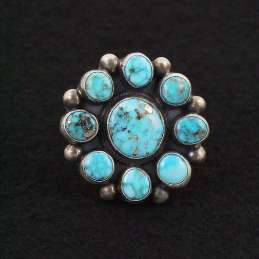 Kathleen Livingston Turquoise & Sterling Silver Ring Size 7.5