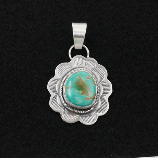 Cordell Platero Turquoise & Sterling Silver Pendant