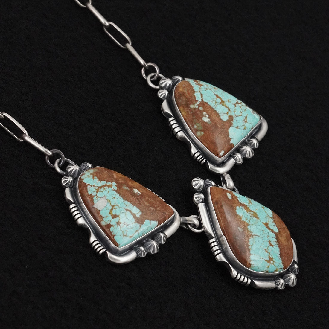 Paul Livingston Turquoise & Sterling Silver Necklace Set