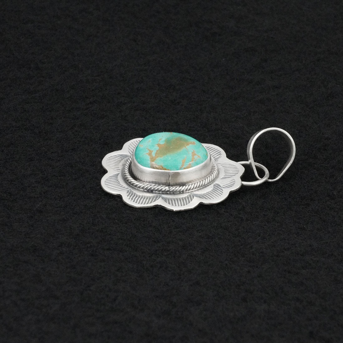 Cordell Platero Turquoise & Sterling Silver Pendant