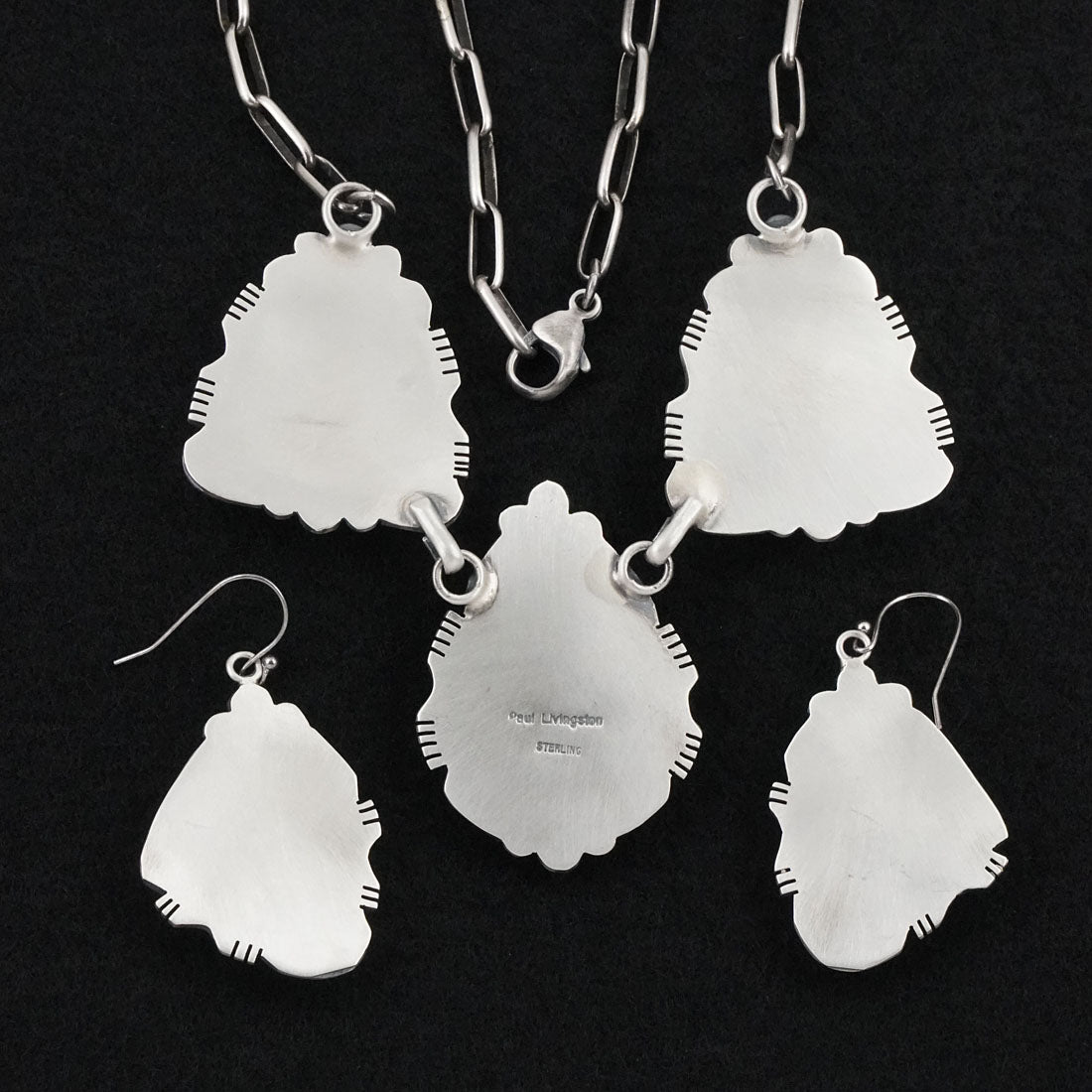 Paul Livingston Turquoise & Sterling Silver Necklace Set
