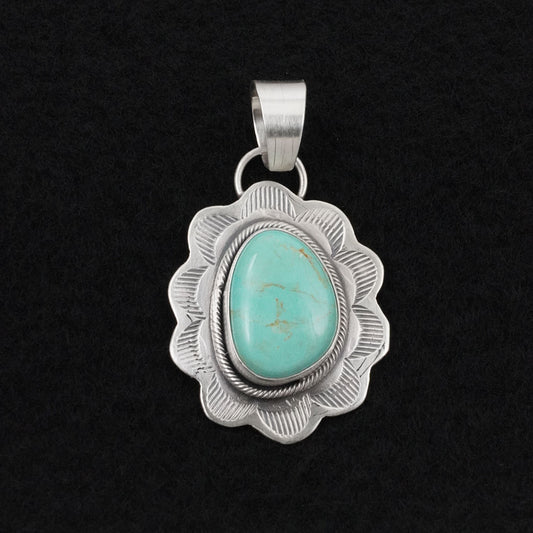 Cordell Platero Turquoise & Sterling Silver Pendant