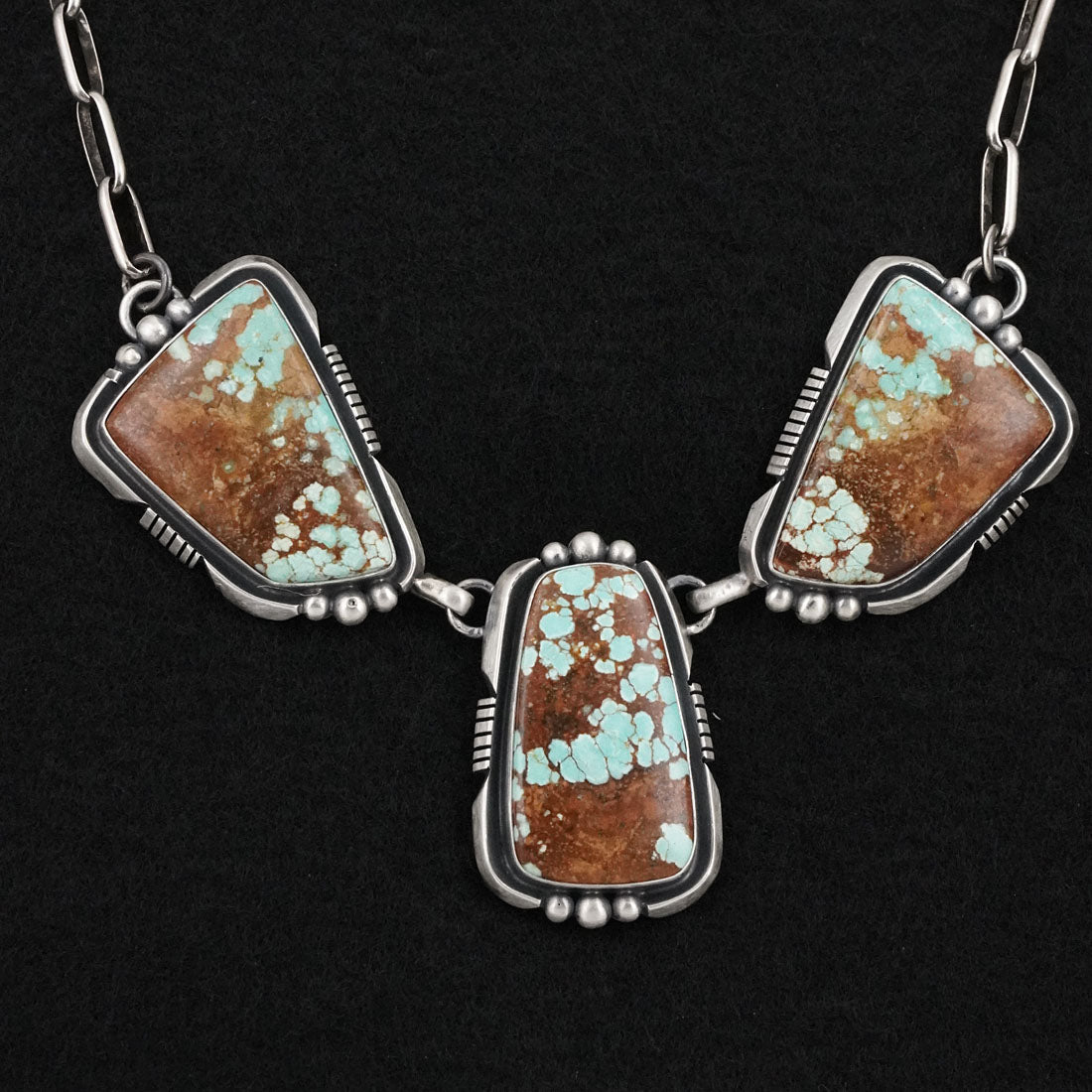Paul Livingston Turquoise & Sterling Silver Necklace Set