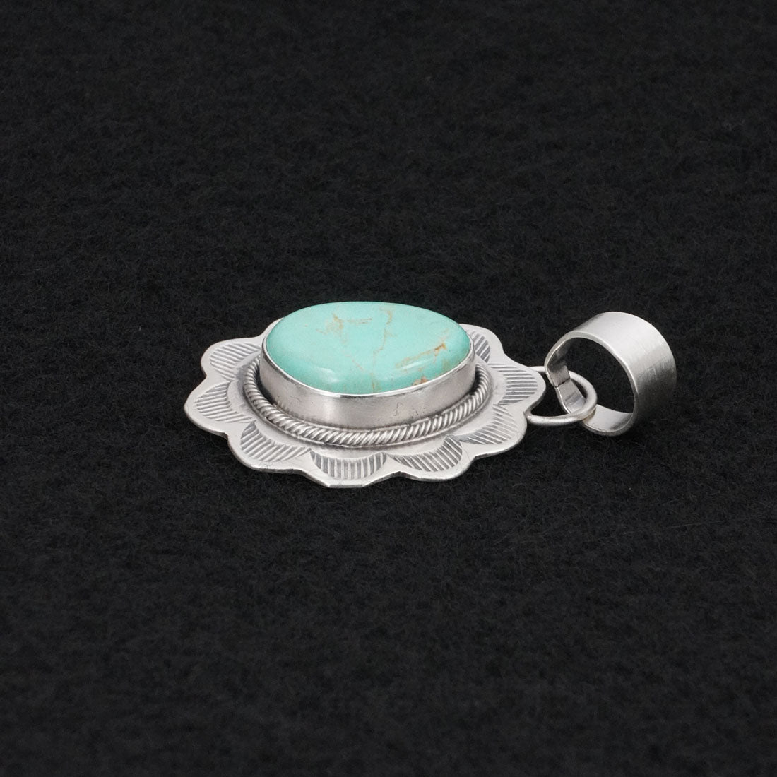 Cordell Platero Turquoise & Sterling Silver Pendant