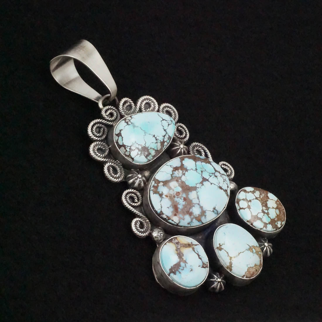 Darrin Livingston Turquoise & Sterling Silver Pendant Set