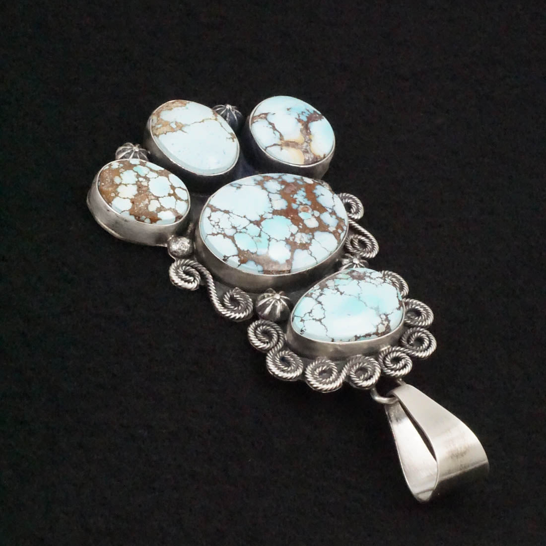 Darrin Livingston Turquoise & Sterling Silver Pendant Set