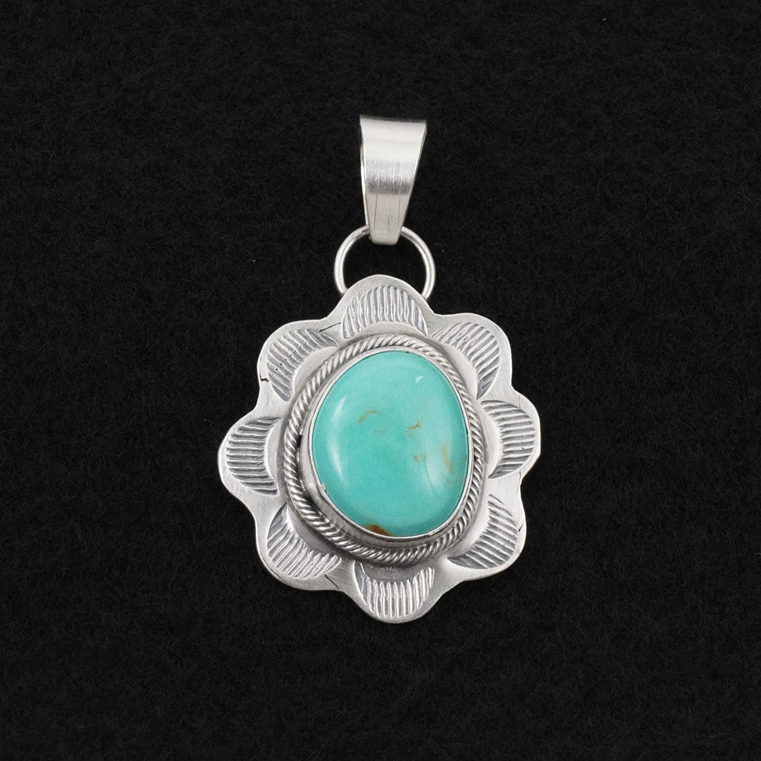 Cordell Platero Turquoise & Sterling Silver Pendant