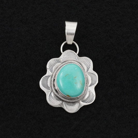 Cordell Platero Turquoise & Sterling Silver Pendant