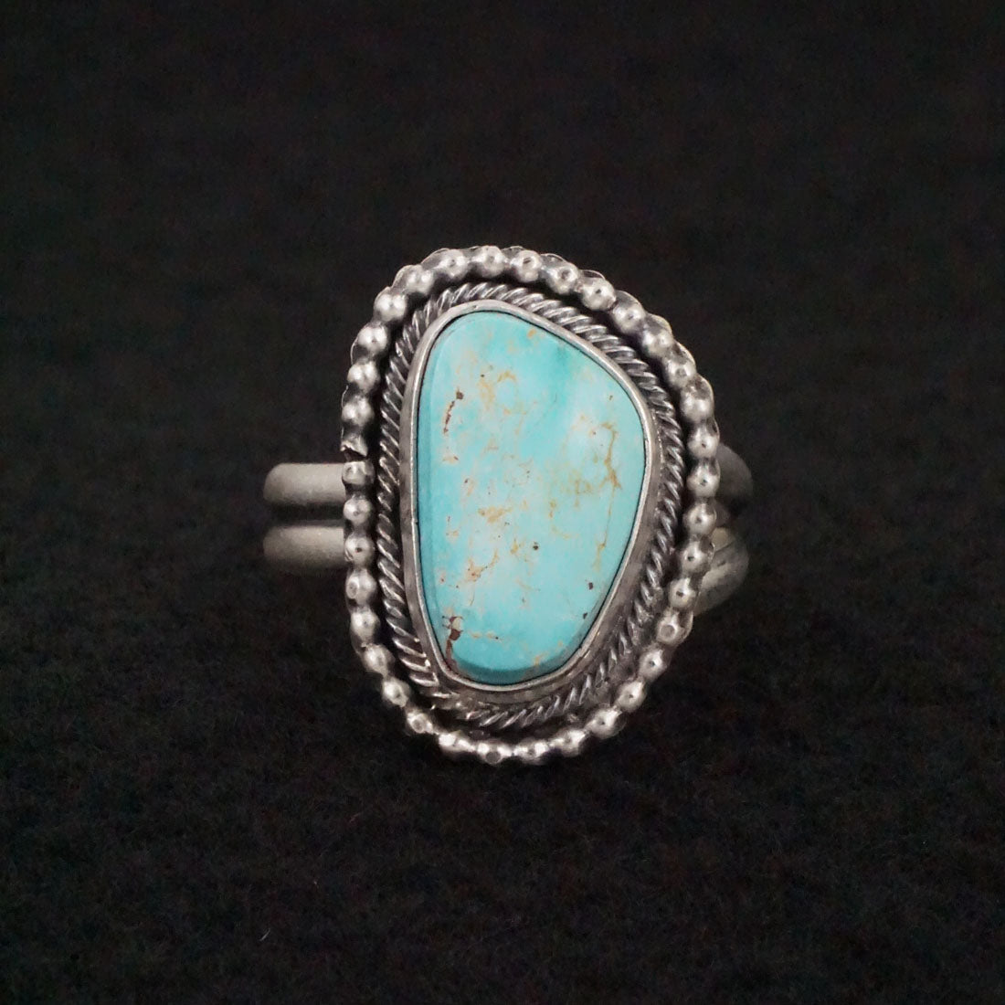 Danny Henio Turquoise & Sterling Silver Ring Size Adjustable