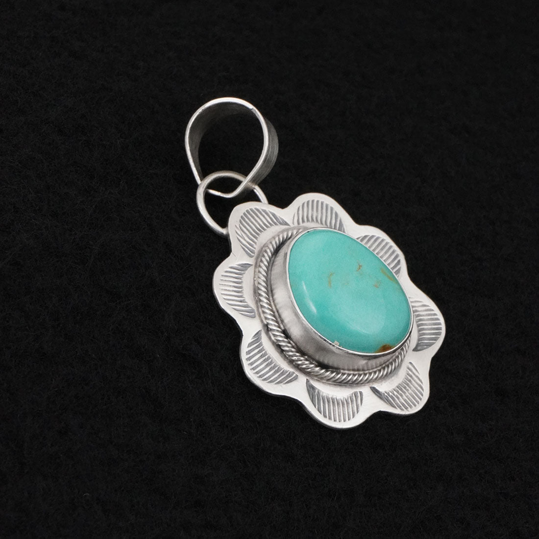 Cordell Platero Turquoise & Sterling Silver Pendant