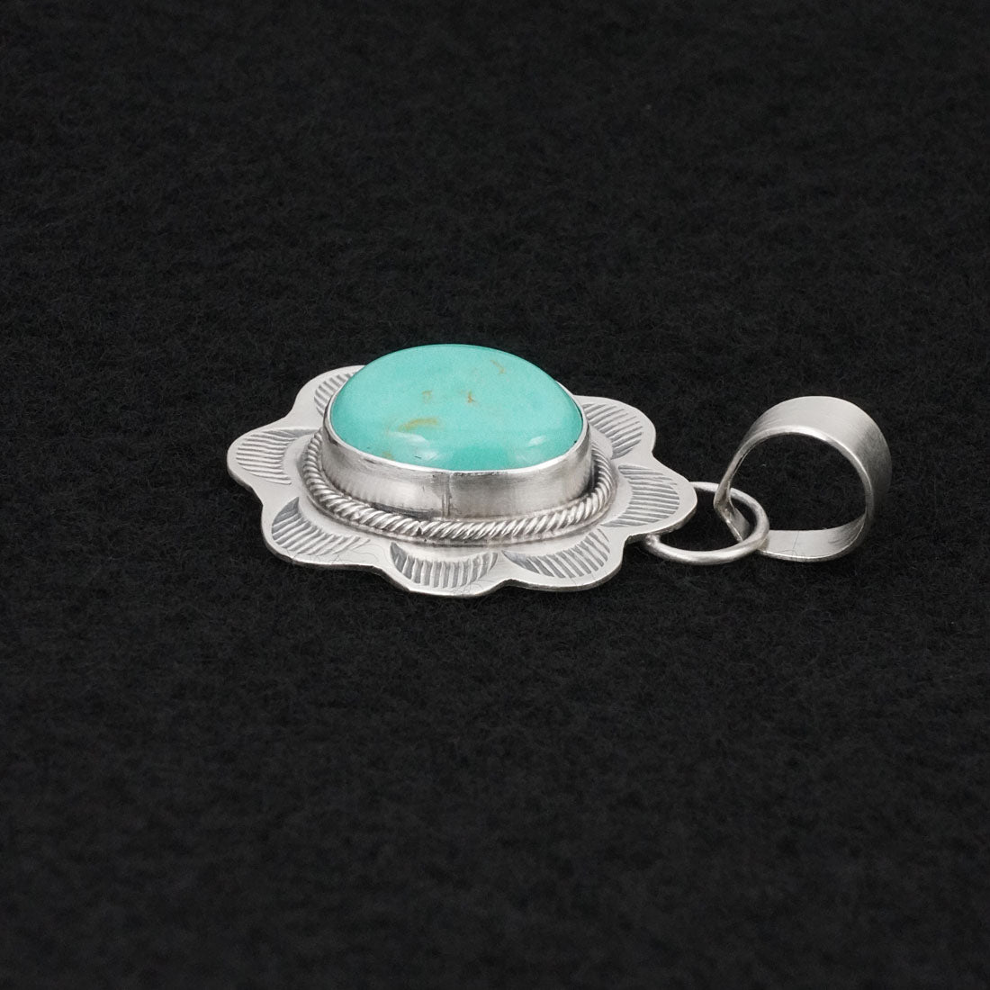 Cordell Platero Turquoise & Sterling Silver Pendant