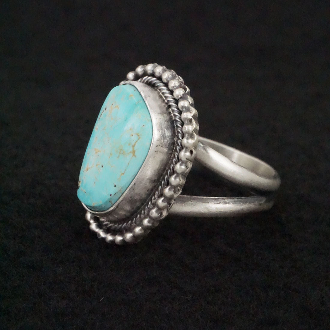 Danny Henio Turquoise & Sterling Silver Ring Size Adjustable