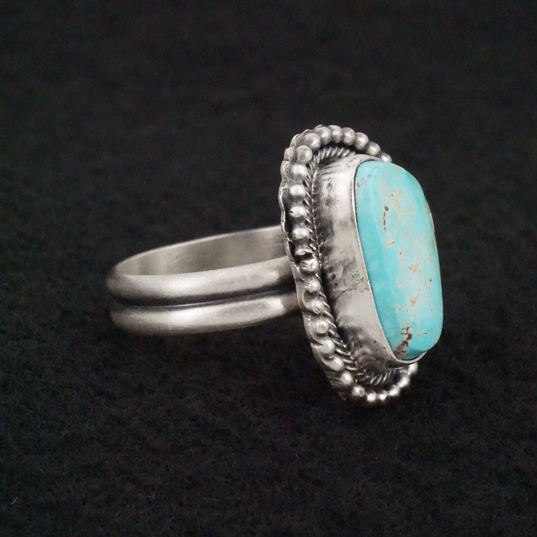 Danny Henio Turquoise & Sterling Silver Ring Size Adjustable