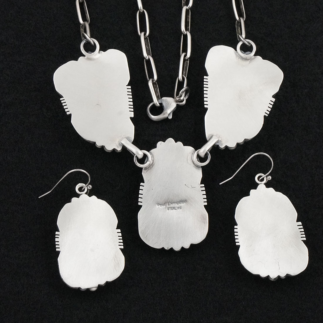 Paul Livingston Turquoise & Sterling Silver Necklace Set